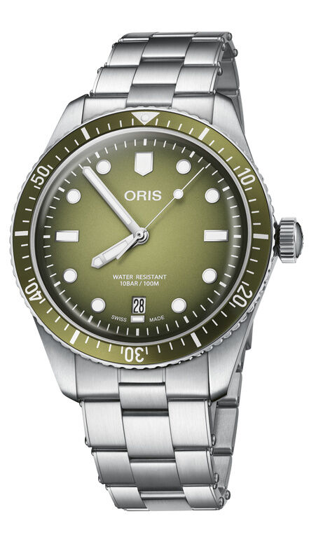 Oris Divers Sixty-Five Forest Green Dial Stainless Steel Mens Watch