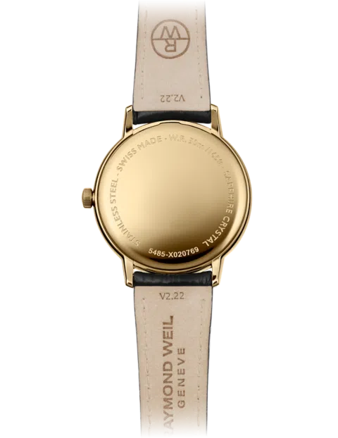 Raymond Weil Toccata White Dial PVD Gold Plated Mens Quartz Watch 39mm 5485-PC-00359