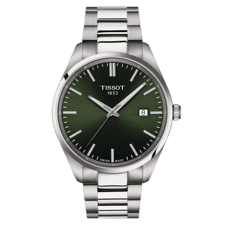 Tissot PR 100 Green Dial Stainless Steel Mens Quartz Watch T1504101109100