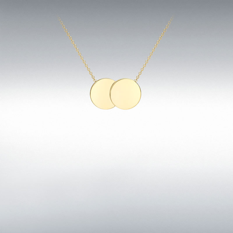 Personalised 9ct Gold Hammered Disc Necklace By Posh Totty Designs |  notonthehighstreet.com