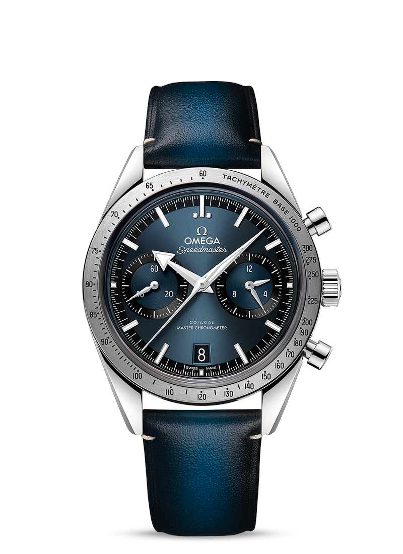 Omega Speedmaster '57 Blue Dial Co‑Axial Master Chronometer Stainless Steel  Mens Chronograph Watch 33212415103001